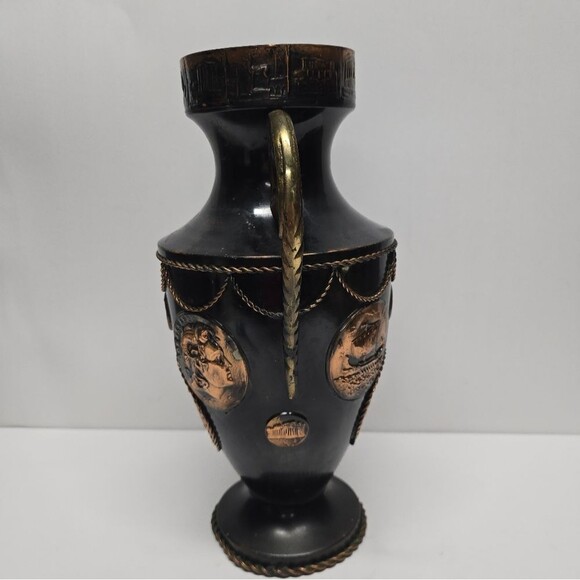 Vintage Large Metal Greek Vase In Antique Style - Picture 4 of 9